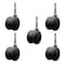 Service Caster 3'' Black Heavy Duty Floor Safe Twin Wheel Caster 5/16 Grip Neck Stem, 5PK SCC-GN02S75-TPR-BLK-5 - alternate 1